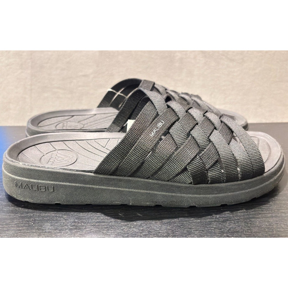 MALIBU SANDALS Zuma EVA Rubber Nylon Black Men's Size 13 Sandals - Picture 4 of 9